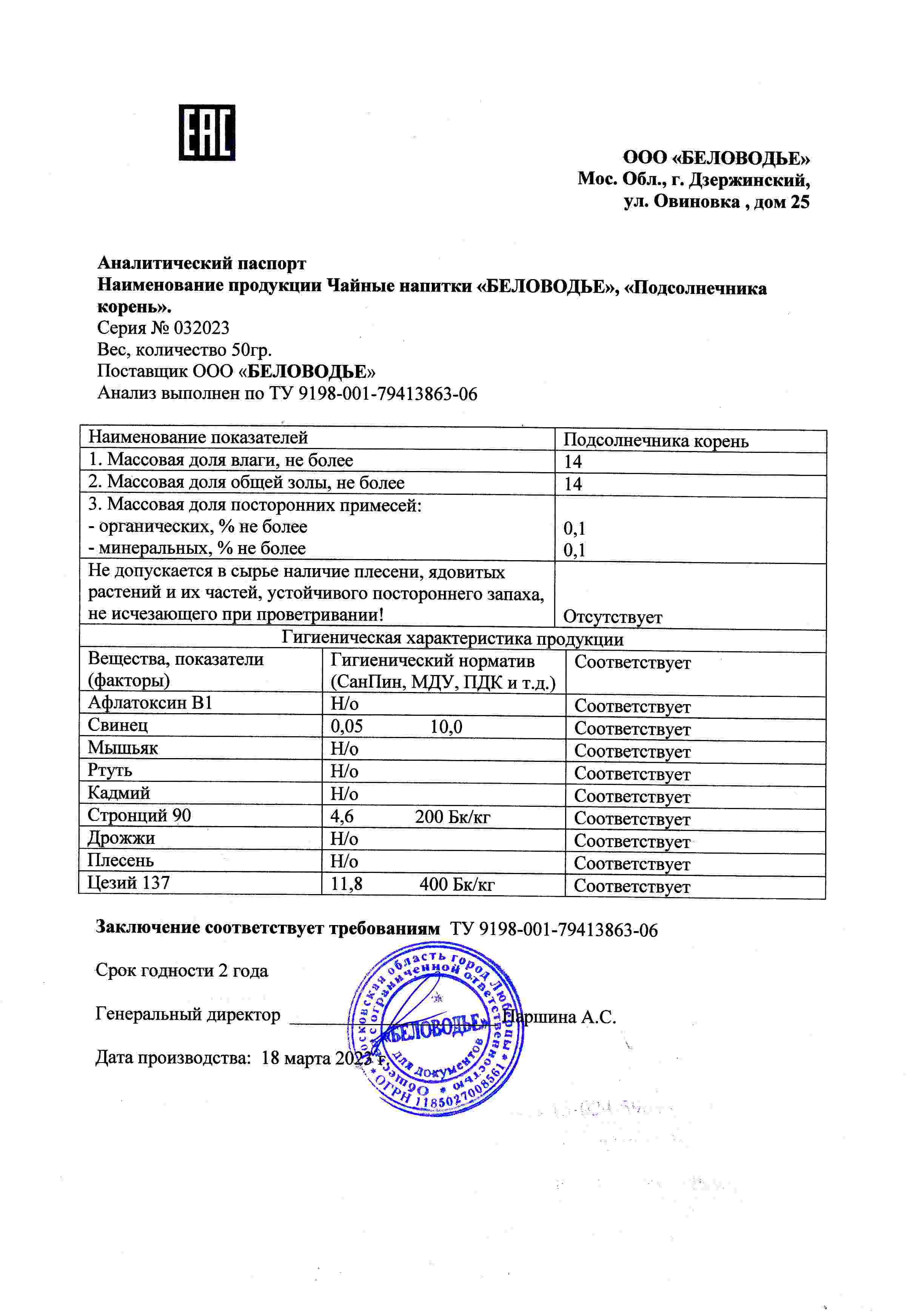Паспорт №032023